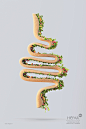 Nestlé雀巢/肝素水印刷广告-肠道消化运动
