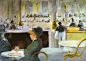Artwork by Édouard Manet, Interior of a Caf, Made of Oil on canvas