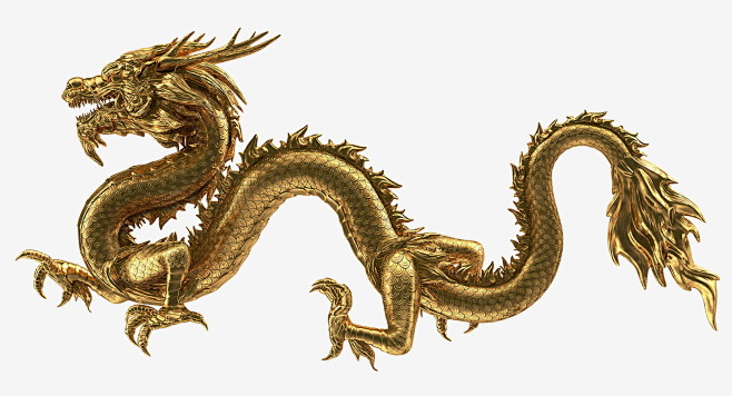 3D chinese dragons m...