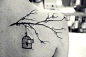 Tat’spiration. Loving the elegant tattoo styles? Here's one. Bird cage and cherry blossom tree.
爪儿网 | ZHUAER.COM