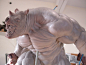 Rhino sculpture process 3 by loqura