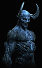 BLUE DEVIL  Designs for Swampthing, Jerad Marantz : Here's my Blue Devil design for Swampthing. Had an amazing time working with Justin Raleigh and his team at Fractured Fx Inc. Shame we didn’t get to see more of this guy, I was really proud of the work e