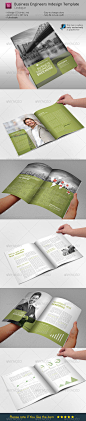 业务工程师绿色排版模板 - 企业宣传册