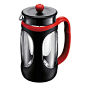 Bodum Young Press Coffee Maker, Red & Black, 8 cup - 1 ea