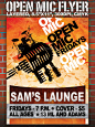 Open Mic Flyer - 8.5x11 - layered - GraphicRiver Item for Sale