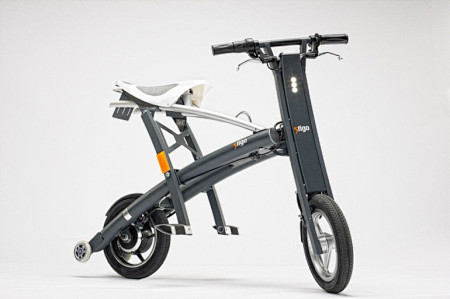 这辆电动折叠自行车号称目前市场上折叠时间...