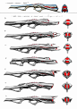 AQUAMAN - Weapons , Jeremy Love : These are some weapon prop sketches I did, mostly in the first two weeks I was on the lot. Very early brainstorming, some of which were used to inspire other designs. others  are way off base  There's a few guns there tha