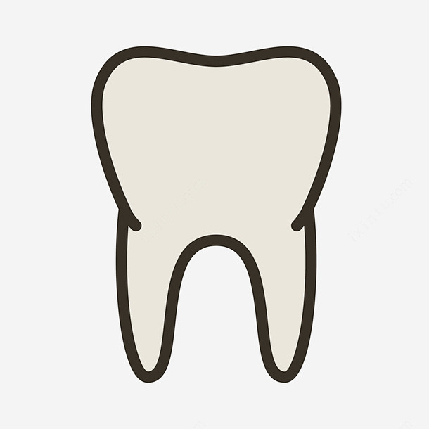 灰色手绘圆角牙齿元素矢量图图标 设计图片...