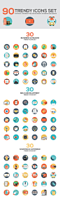 Set of modern flat design  icons : Set of modern flat design Shopping, commerce, seo, development, business and finance icons.Creative concepts and design elements for mobile and web applications. Vector