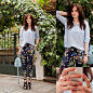 Viktoriya Sener - Sheinside Blue Blouse, Sheinside Floral Pants, Persunmall Bag, Zara Sandals - THE AZURE