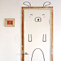 Simon the Sunny Dog Door decal / Wall decal for doors, windows or closets / Nursery decor / Dog Puppy Vinyl Sticker