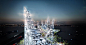 #建筑设计#藤本壮介的市集幻影展望塔，靠近海滨，该设计成看起来像一个海市蜃楼。