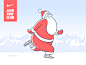 Running santa animation ramotion