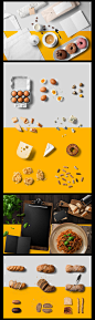 餐饮美食摄影PSD分层素材智能摆件分层VI展示效果图模板素材样机提案 鸡蛋 面 面包