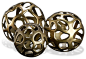 Ava Sculptural Spheres - Set of 3 modern artwork
