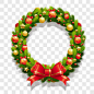 圣诞花圈节日元素PNG图片 来自PNG搜索网 pngss.com 免费免扣png素材下载！