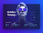 Orbital Voyager Exosuit gallery dark stats health suit space microsite product