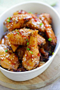 Crock-Pot Wings - sweet, savory and garlicky chicken wings cooked in a slow cooker with island teriyaki sauce. 10 mins prep time, so easy | rasamalaysia.com