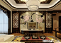 红木家具新中式客厅装修效果图—土拨鼠装饰设计门户