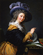 勒布伦夫人《折叠一封信的淑女》图片_油画人物作品-法国_正信艺术网