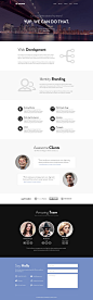 Escape-One Page PSD Web Template