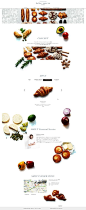 Food shop web design with unique food graphics