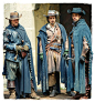 The Musketeers in blue: 