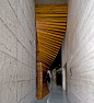 Now this is an entryway! Designed by the architectural firm Matharoo Associates, the Curtain Door is most definitely a door like no other I’ve seen. The massive door is made of 40 sections of thick Burma teak and sits between the entrance’s concrete walls