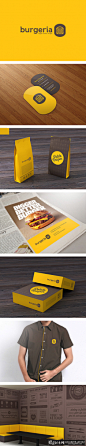 汉堡快餐品牌形象设计 时尚快餐行业logo设计 创意快餐VI设计 时尚快餐DM单海报设计图