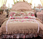 #卧室#韩国田园公主床高贵典雅，百合盛开，花型超漂亮！
