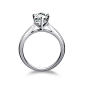 UGD珠宝 GIA 0.5克拉 铂金戒指经典六爪钻石女戒结婚钻戒钻石戒指