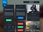 Dribbble - Dark UI Kit – Free download by Hüseyin Yilmaz ☺