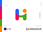 Hanlexun logo design || 韩乐讯 company abstract symbol letter logo mark logotype modern logo design logo designer app logo mark branding technology logo video entertainment contents streaming china letter h h letter