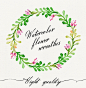 Watercolor flower wreathes : This listing includes:1x Png(300DPI)Watercolor flower wreath with a transparent backgroundSize: 3000~5000px1x Watercolor paper textureSize: 1600x2200px