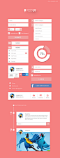 Red UI by Arun in 35 Fresh, Free and Flat UI Kits