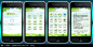 健康养生类清爽绿色手机UI界面pad分层素材图片