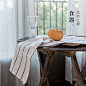 棉麻餐垫日式清新格纹餐布 条纹桌垫 厨房餐垫 隔热垫 抹布桌-淘宝网