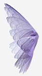 羽毛飘落素材卡通梦幻紫色翅膀