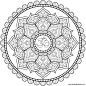 Lotus Om mandala to color or embroider- also available in transparent PNG on Don't Eat The Paste.