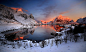 Reine at sunrise : Reine at sunrise Panoramic view