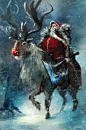 Barbarian Warlord Santa, Conor Burke : Fancied portraying the Barbarian Warlord Santa atop his faithful steed. Happy Christmas