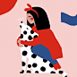 Some puppy love  Some fierce lady love   New work 
.
.
.
.
#dog #puppylove #dalmatian #composition #pink #girl #juliaholter #illustration #design #fierce