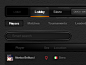 Dribbble - header navigation black by Kursat Sevim