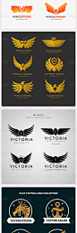 翅膀wing胜利字母V麦穗徽标元素LOGO设计素材EPS矢量AI平面VI标志-淘宝网