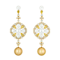 Chanel – Les Perles de Chanel – “San Marco” earrings in yellow gold set with 126 brilliant-cut diamonds with a total weight of 2 carats, 10 yellow … | Pinterest@北坤人素材