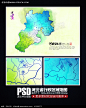中国风水墨河北地图设计