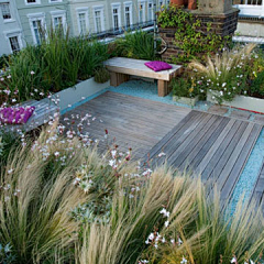 灵感邦丨ideabooom采集到丨L丨屋顶花园景观设计丨商业办公建筑天台休闲庭院阳台花园设计