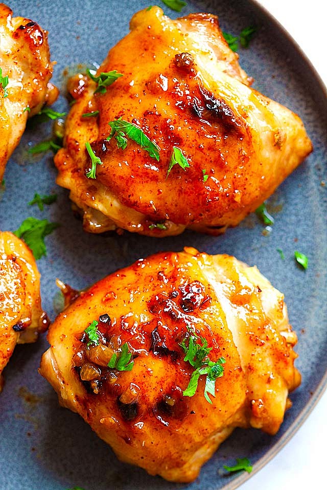 Baked chicken thighs...