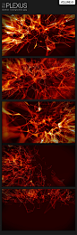 20+红色几何抽象概念3D高清背景素材 Red Abstract Plexus Backgrounds #16280506 :  