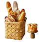 烘培店橱窗摆设仿真面包欧包法棍模型样板房厨房软装美食摄影道具-淘宝网
